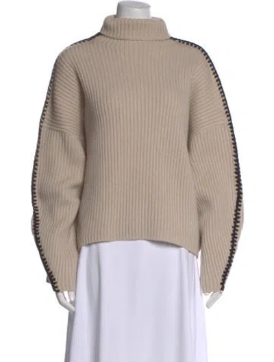 Pre-owned Rag & Bone Wool Turtleneck Sweater In Neutral