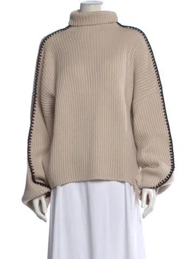 Pre-owned Rag & Bone Wool Turtleneck Sweater In Neutral