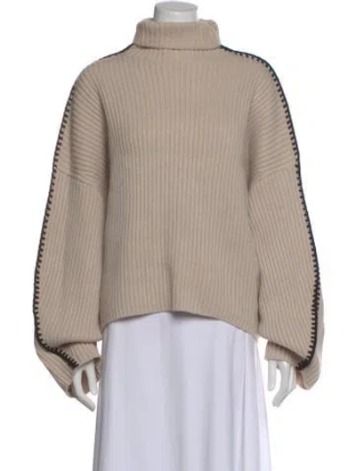 Pre-owned Rag & Bone Wool Turtleneck Sweater In Neutral