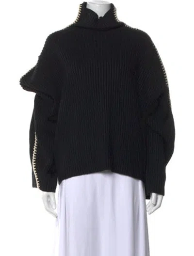 Pre-owned Rag & Bone Wool Turtleneck Sweater W/ Tags In Black
