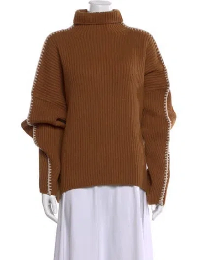 Pre-owned Rag & Bone Wool Turtleneck Sweater W/ Tags In Brown
