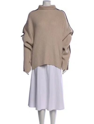 Pre-owned Rag & Bone Wool Turtleneck Sweater W/ Tags In Neutrals