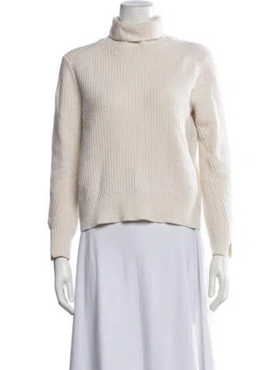 Pre-owned Rag & Bone Wool Turtleneck Sweater In White