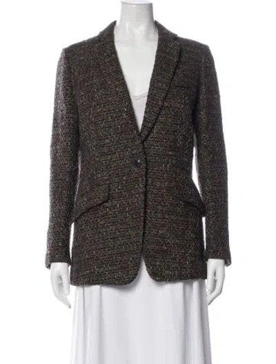 Pre-owned Rag & Bone Wool Tweed Pattern Blazer In Gray