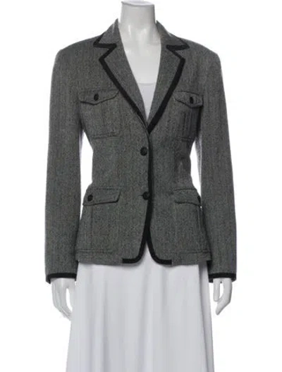 Pre-owned Rag & Bone Wool Tweed Pattern Blazer In Gray