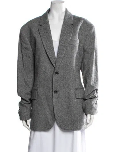 Pre-owned Rag & Bone Wool Tweed Pattern Blazer In Grey