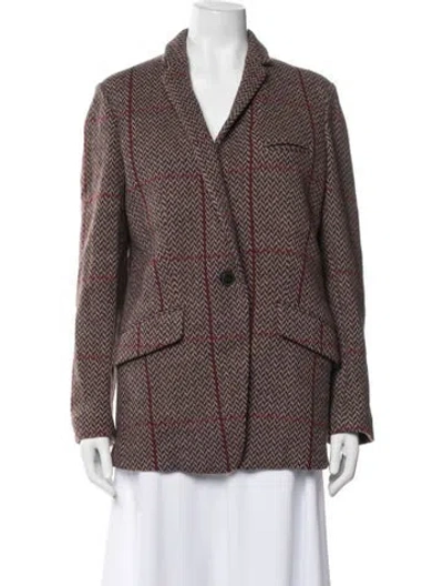 Pre-owned Rag & Bone Wool Tweed Pattern Blazer In Multicolor