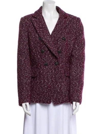 Pre-owned Rag & Bone Wool Tweed Pattern Blazer In Purple