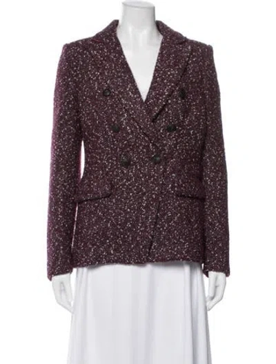Pre-owned Rag & Bone Wool Tweed Pattern Blazer In Purple