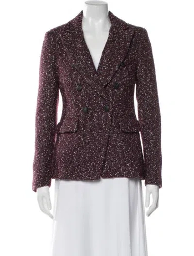 Pre-owned Rag & Bone Wool Tweed Pattern Blazer W/ Tags In Purple
