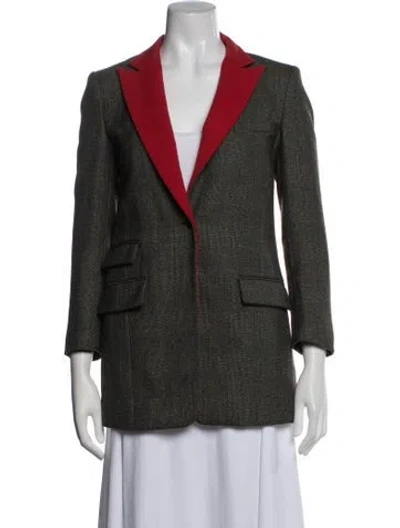 Pre-owned Rag & Bone Wool Tweed Pattern Coat In Green