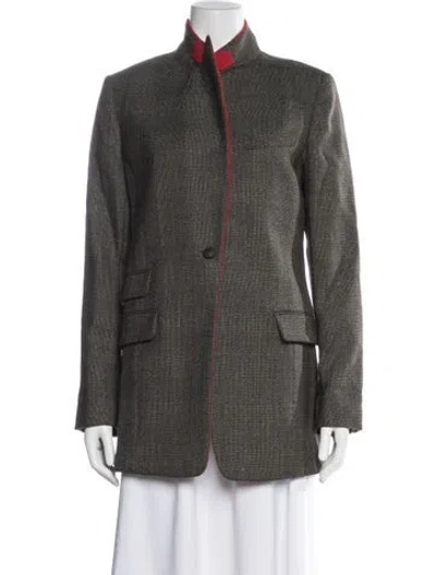 Pre-owned Rag & Bone Wool Tweed Pattern Coat W/ Tags In Black