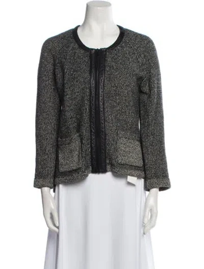 Pre-owned Rag & Bone Wool Tweed Pattern Evening Jacket In Blue