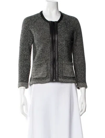 Pre-owned Rag & Bone Wool Tweed Pattern Evening Jacket In Gray