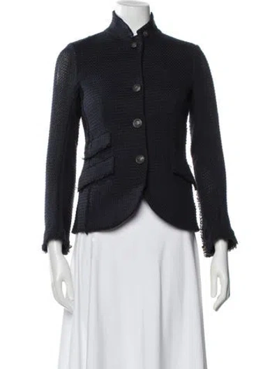 Pre-owned Rag & Bone Wool Tweed Pattern Jacket In Blue