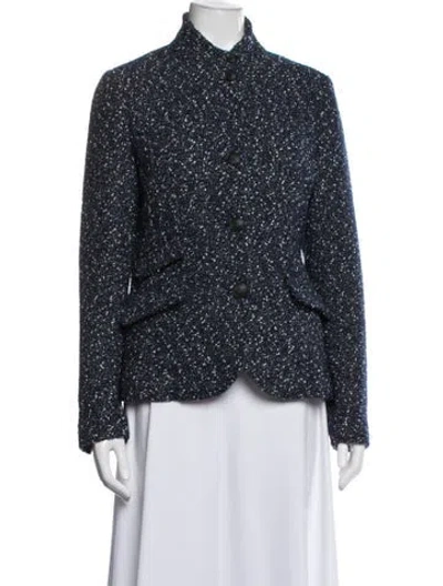 Pre-owned Rag & Bone Wool Tweed Pattern Jacket In Blue