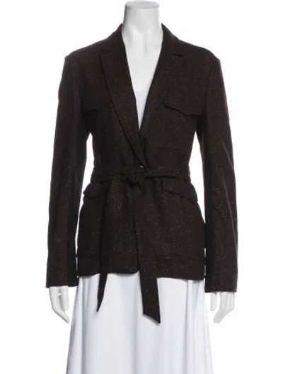Pre-owned Rag & Bone Wool Tweed Pattern Jacket In Brown