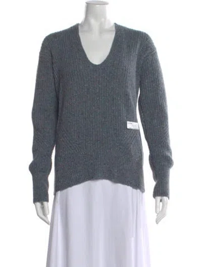 Pre-owned Rag & Bone Wool Tweed Pattern Sweater In Blue