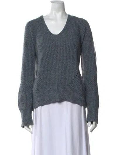 Pre-owned Rag & Bone Wool Tweed Pattern Sweater In Blue