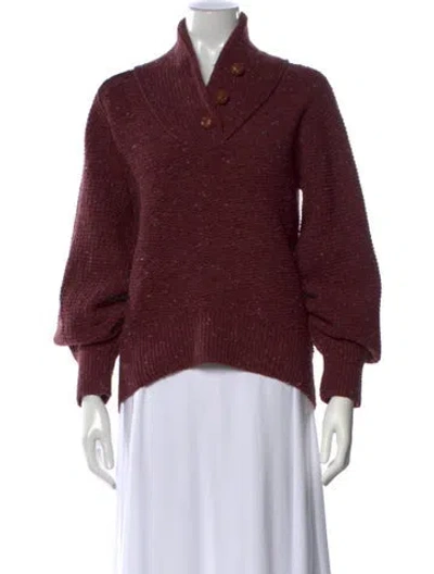 Pre-owned Rag & Bone Wool Tweed Pattern Sweater In Red