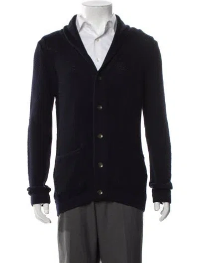 Pre-owned Rag & Bone Wool V-neck Cardigan In Blue
