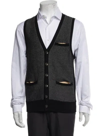Pre-owned Rag & Bone Wool V-neck Cardigan In Blue