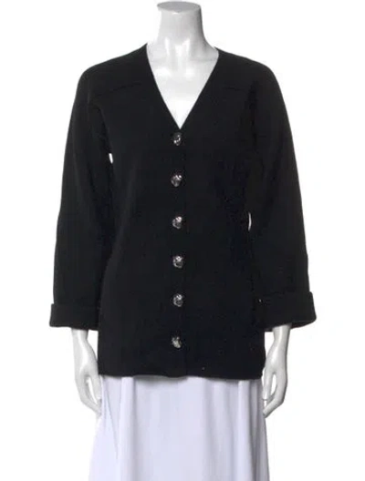 Pre-owned Rag & Bone Wool V-neck Sweater In Black