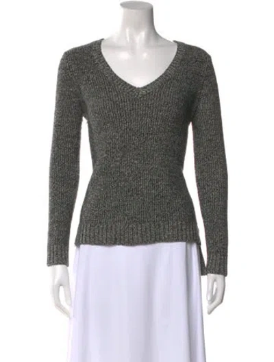 Pre-owned Rag & Bone Wool V-neck Sweater In Black