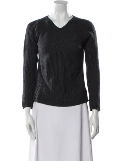 Pre-owned Rag & Bone Wool V-neck Sweater In Black