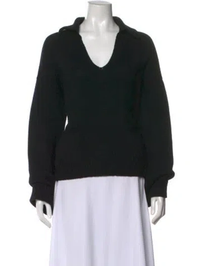 Pre-owned Rag & Bone Wool V-neck Sweater In Black
