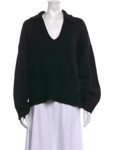 Pre-owned Rag & Bone Wool V-neck Sweater In Black