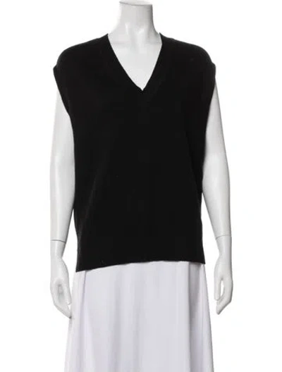 Pre-owned Rag & Bone Wool V-neck Sweater In Black