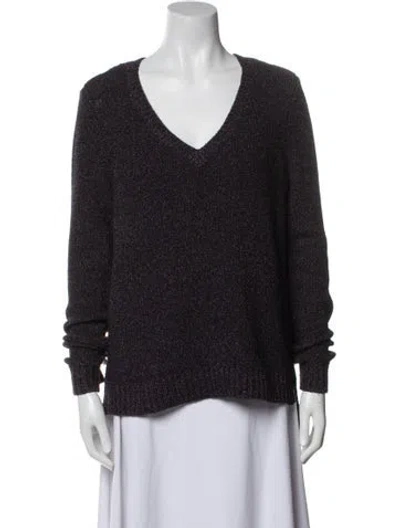 Pre-owned Rag & Bone Wool V-neck Sweater In Blue