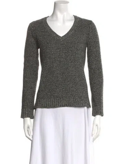 Pre-owned Rag & Bone Wool V-neck Sweater In Gray