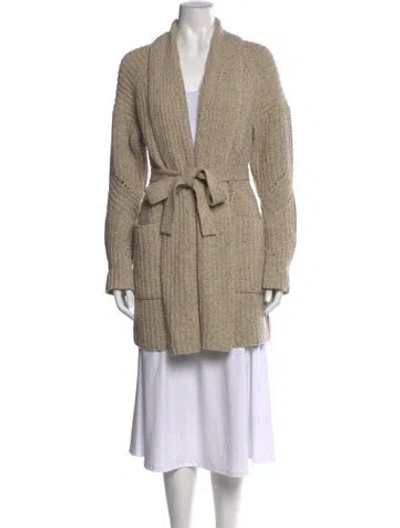 Pre-owned Rag & Bone Wool V-neck Sweater In Neutral