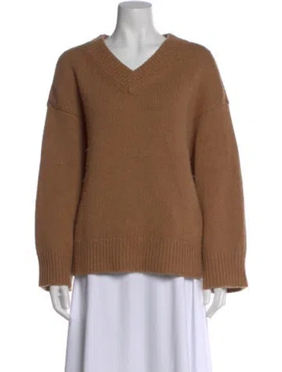 Pre-owned Rag & Bone Wool V-neck Sweater In Neutral