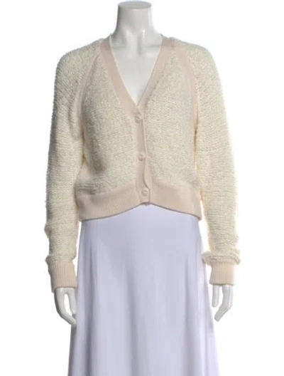 Pre-owned Rag & Bone Wool V-neck Sweater In Neutral