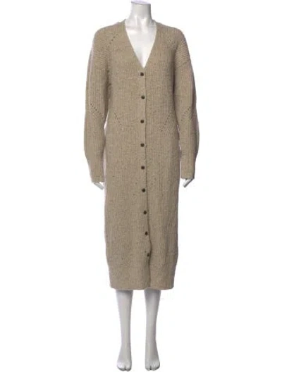 Pre-owned Rag & Bone Wool V-neck Sweater In Neutral