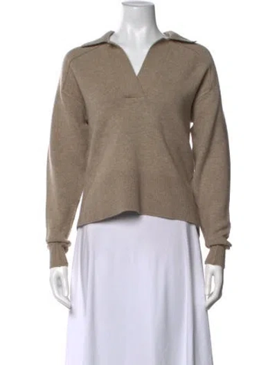 Pre-owned Rag & Bone Wool V-neck Sweater In Neutral