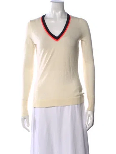 Pre-owned Rag & Bone Wool V-neck Sweater In Neutrals
