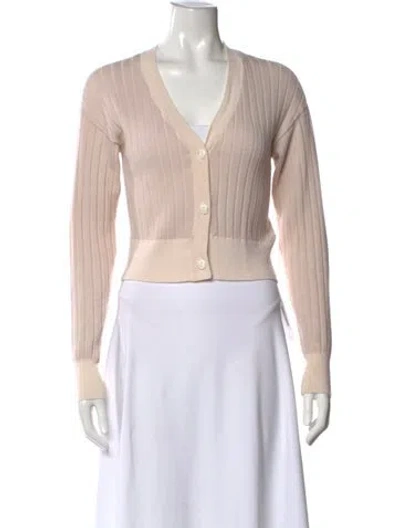 Pre-owned Rag & Bone Wool V-neck Sweater In Neutrals
