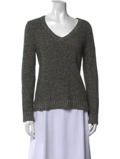 Pre-owned Rag & Bone Wool V-neck Sweater In Neutrals