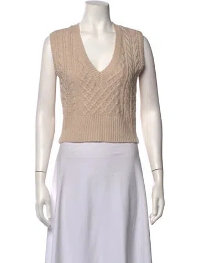 Pre-owned Rag & Bone Wool V-neck Sweater In Neutrals