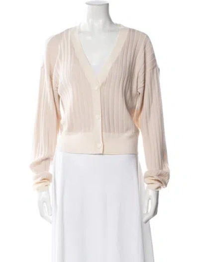 Pre-owned Rag & Bone Wool V-neck Sweater In Pink