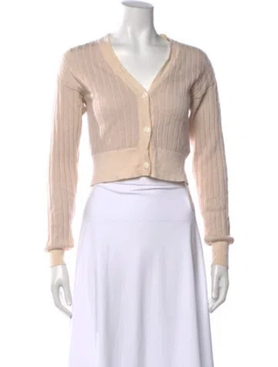 Pre-owned Rag & Bone Wool V-neck Sweater In Pink