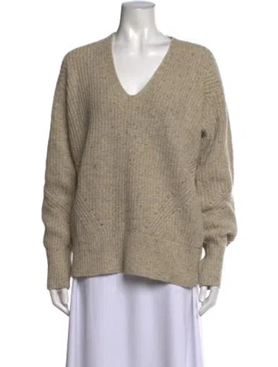 Pre-owned Rag & Bone Wool V-neck Sweater W/ Tags In Brown