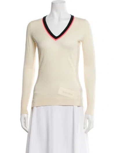 Pre-owned Rag & Bone Wool V-neck Top In Neutral