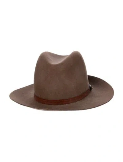 Pre-owned Rag & Bone Wool Western Hat In Brown