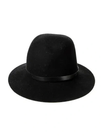 Pre-owned Rag & Bone Wool Wide-brim Fedora In Black