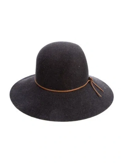 Pre-owned Rag & Bone Wool Wide-brim Hat In Gray